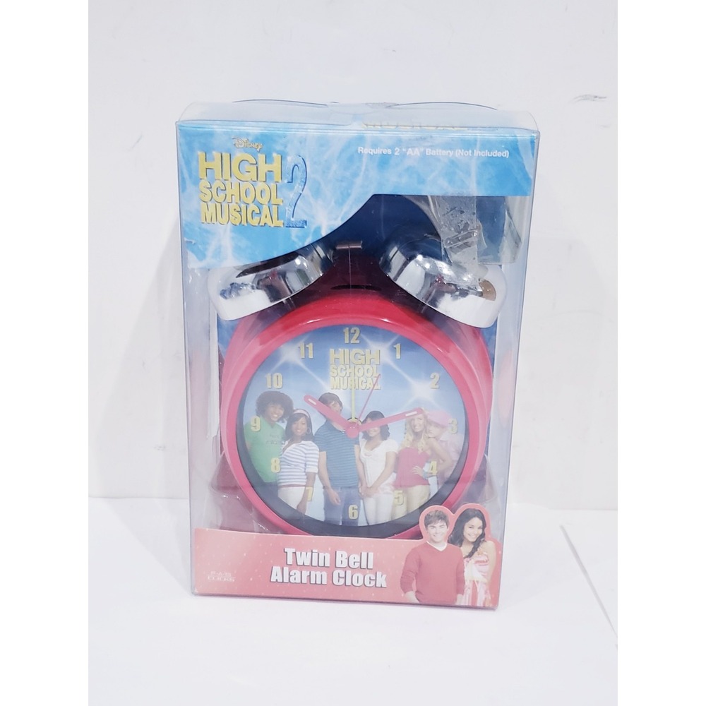 Disney High School Musical 2 Twin Bell Alarm Clock - NEW